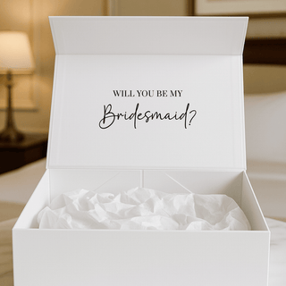 Personalised White Gift Box with Magnetic Closure