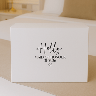 Personalised White Gift Box with Magnetic Closure