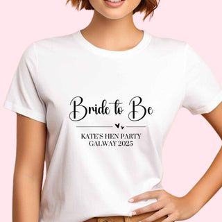 Personalised White T-shirt - Heart Design