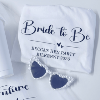 Personalised White T-shirt - Heart Design