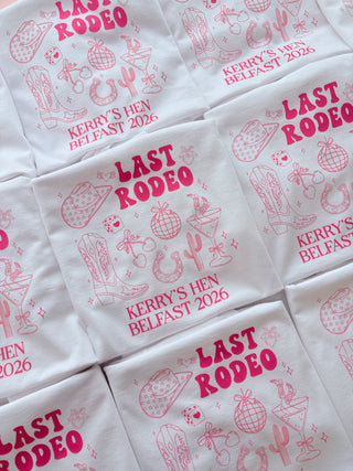 Personalised White T-shirt - Last Rodeo