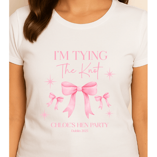 Personalised White T-shirt - Tying The Knot