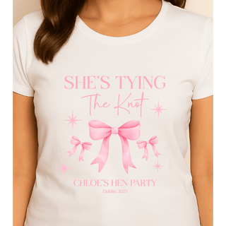 Personalised White T-shirt - Tying The Knot