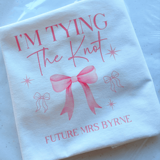 Personalised White T-shirt - Tying The Knot