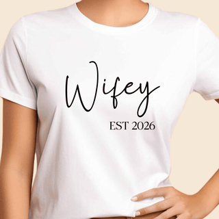 Personalised White T-shirt - Wifey