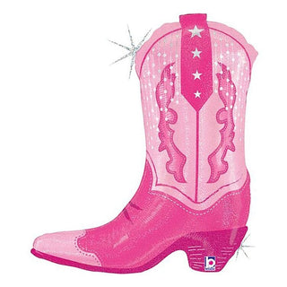 Pink Cowgirl Boot Balloon - 29inch