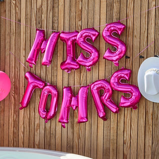Pink Miss to Mrs Foil Balloon Garland - 16inch