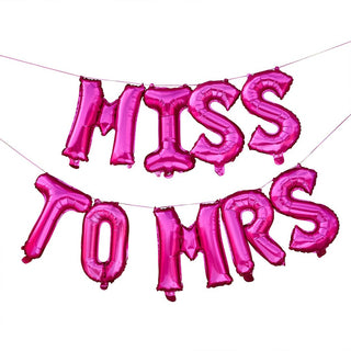 Pink Miss to Mrs Foil Balloon Garland - 16inch