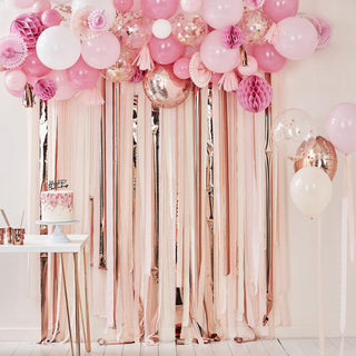 Pink Ombre Watercolour Rose Gold Party Bags
