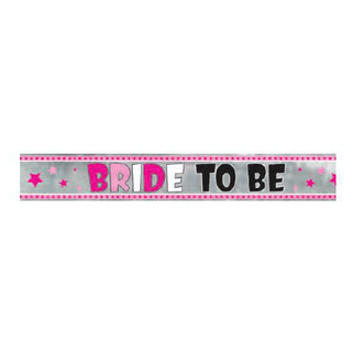 Pink Stars Bride Foil banner 12FT
