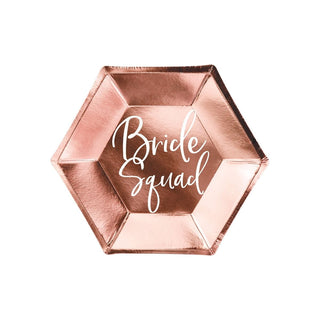 Plates Bride squad, rose gold, 23cm ( Pack of 6)