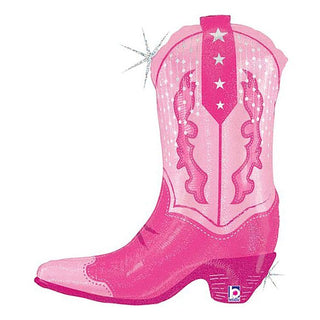 Pink Cowgirl Boot Balloon - 29inch