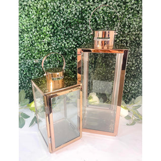 RENTAL Copper Lanterns - set of 2