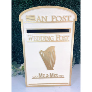 RENTAL Wedding Card Post Box - Gold
