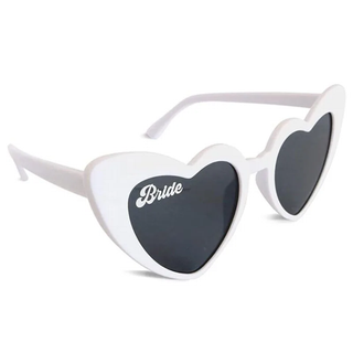 Bride White Heart Sunglasses