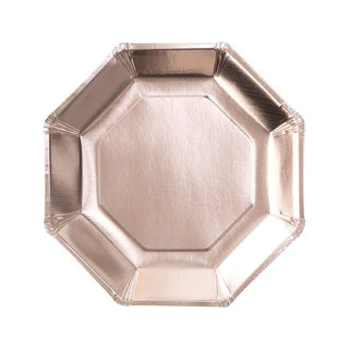 Rose Gold Foil Paper Plates (Pack of 8)