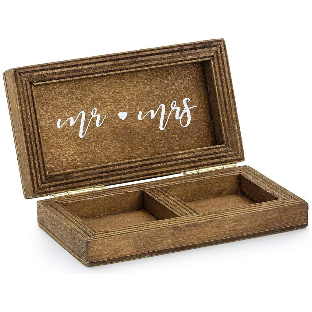 Rustic Wooden Wedding Ring box | Buy Online – Henworld