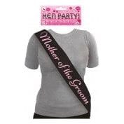 Sash Black W/Pink Writing Mother of the Groom