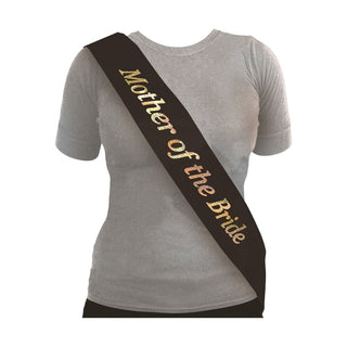 Sash Mother of the Bride Black W/ Silver Writing
