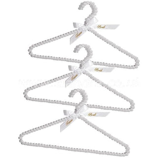 Set of 3 Team Bride Beaded Hangers