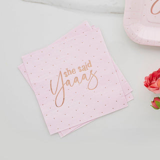 She Said Yaaas Paper Party Napkins - 33cm