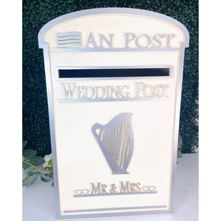 RENTAL Wedding Card Post Box - Silver