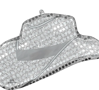 Silver Cowgirl Hat 35"
