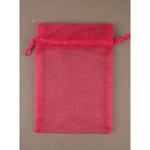 Small Organza Gift Bag  - 15 x 11cm,  Fuschia Pink.
