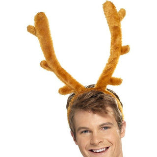 Stag Night Horns, Brown, with Headband