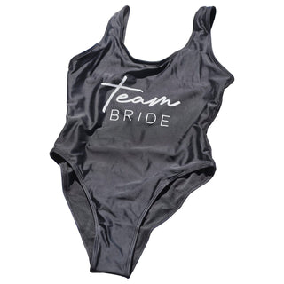 Team Bride Black Hen Party Swimsuit - Choose Size