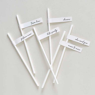 Team Bride Hen Party Paper Straws