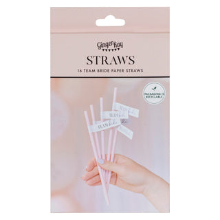 Team Bride Hen Party Paper Straws (16)