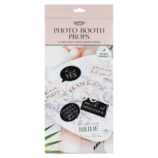 Pink, Black and White Hen Party Photo Booth Props