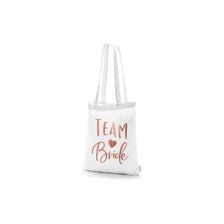 Tote bag - Team Bride, white, 39x42cm