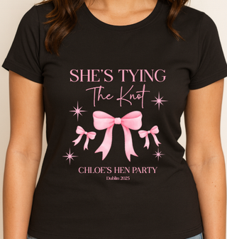 Personalised Black T-shirt - Tying The Knot