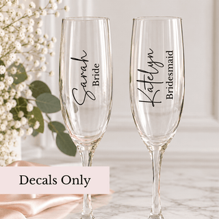 Vinyl Decal - for Champagne Flutes