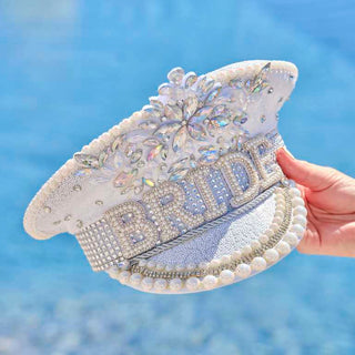 New Rhinestone & Pearl Embellished Bride Hen Party Hat