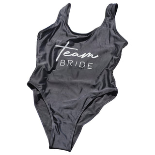 Team Bride Black Hen Party Swimsuit - Choose Size