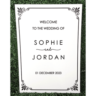 Wedding Sign - B&W