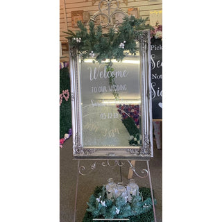 Welcome Sign Rental - Silver Mirror