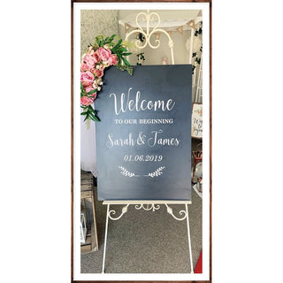 Welcome Sign Rental - Vintage Ivory