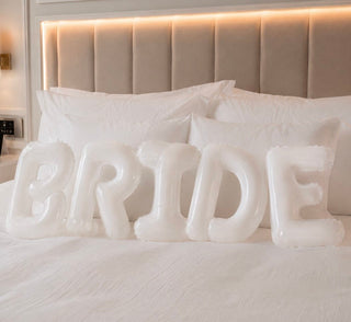 White Bride Letter Foil Balloons - 16inch