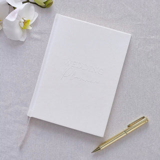 White Embossed Wedding Planner