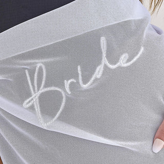 White Embroidered Bride Sarong