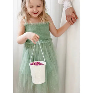 White Flower Petal Bucket