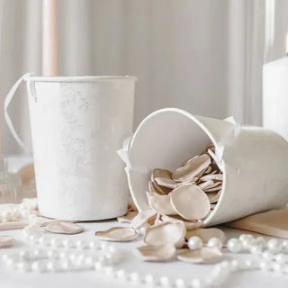 White Flower Petal Bucket