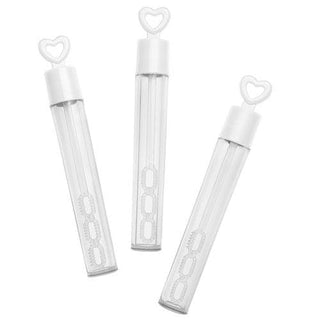 White Wedding Heart Bubbles 12 bubbles