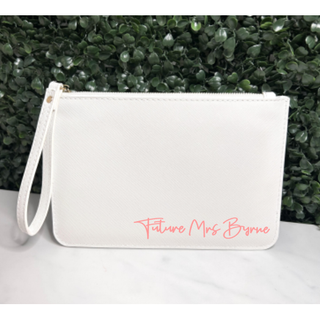 Personalised Clutch Bag - White