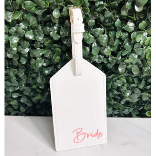 Personalised Luggage Tag - White
