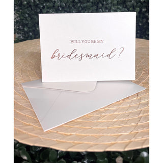 Will you be my Bridesmaid Card with envelope - Rosegold
